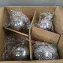 Hiboom 4 Pcs Christmas Ball Ornaments Plastic 6 Inch Christmas Tree Decoration Balls Large Xmas Decorative Hanging Ornament for Home Outdoor Outside Holiday Lawn Yard Party Supplies(Silver)