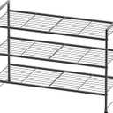 SIMPLE HOUSEWARE 3-Tier Stackable Shoes Rack Storage Shelf, Black