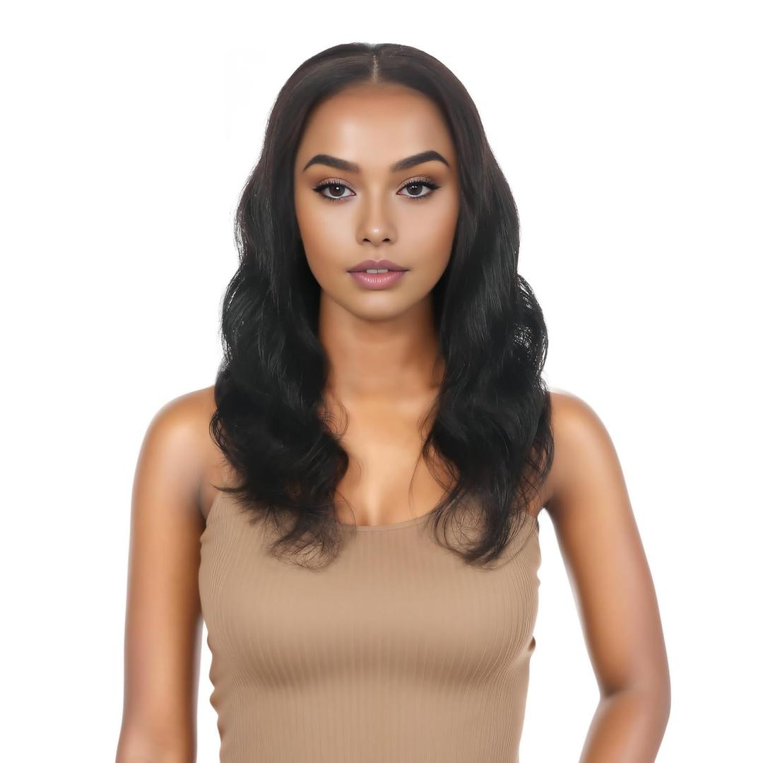 FUTAI 22 Inch Real Human Hair Wave Body Wigs HD Front 13×4 Lace Wig for Professional Female Diverse Styles