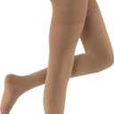JOBST Relief Waist High Graduated Compression Stockings 30-40mmHg - Comfortable Unisex Design - Open Toe, Beige, Large