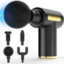 Massage Gun, Small Travel Tool, Massage Gun Deep Tissue,Percussion Handheld Portable Muscle Massager Tool for Full Body Pain Relief, Ideal Gifts for Men, Women(Black)