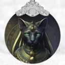 Christmas Ornament, Egyptian Cat Christmas Decoration, Stained Glass Christmas Tree Ornaments, Christmas Ornaments Clearance, Cat Lover Gifts, Xmas Gift for Friend Family Coworker