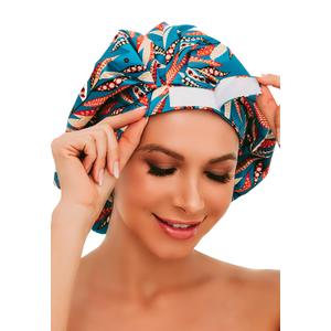 HIUMI Shower Cap for Women Long Hair Reusable Oversized Washable Waterproof Bathing Hair Cap Adjustable Elastic Band for All Hair Lengths