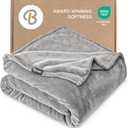 Bare Home Fleece Blanket - King Size - Ultra-Soft Lightweight for Bed, Sofa, and Couch - Luxury Microplush - Cozy Warm Blanket (King, Light Grey)