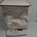 SOLEDI Laundry Hamper with Lid 100L Large & Tall Collapsible Laundry Basket, Clothes Hamper with Bag Removable Easy to Carry, Dirty Hampers for Bedroom, Bathroom, Dorm, College, Off-White