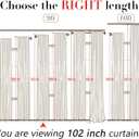 XTMYI Back Tab/Hook Belt Linen Cotton Sheer Curtains for Bedroom White 2 Panels,70 Inch Wide,102 Inch Length