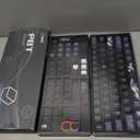 XVX PBT Keycaps - Great Wave of Kanagawa Japanese Design, Dye-Sub Custom Keycaps Set, Cherry Profile for 61/64/66/68 Cherry/Gateron MX Switches, 78 Key Set