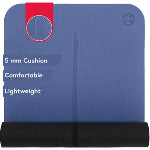Manduka Begin Yoga Mat 68" - 5mm Cushioning | Comfortable, Lightweight & Reversible with Alignment Stripe | Budget-Friendly | 68 x 24 inches