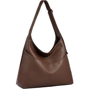 MYHOZEE Hobo Bags for Women: Large Slouchy Shoulder Bag Vegan Leather Adjustable Crossbody Tote Purse for Work Travel Daily | Soft Vegan Leather, Adjustable Strap, Zipper Closure, Front Pockets, Cross Body/Shoulder, Fits A4 15in laptop