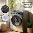 Non-Slip Washer & Dryer Top Cover Mat  Dust-Proof Protector Pad with Multiple Pattern Designs for Laundry Room & Kitchen Decor, Universal 23.6"x19.7" (Silver Flower, 23.6"x19.7")