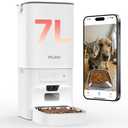 Automatic Cat Feeder with Camera - 5G WiFi Cat Food Dispenser with Night Vision, 7L Dog Feeder Automatic, 1-15 Meals, 1-99 Portions, 2-Way Audio, Jam Free, 10s Voice Recording, Timed Auto Pet Feeder