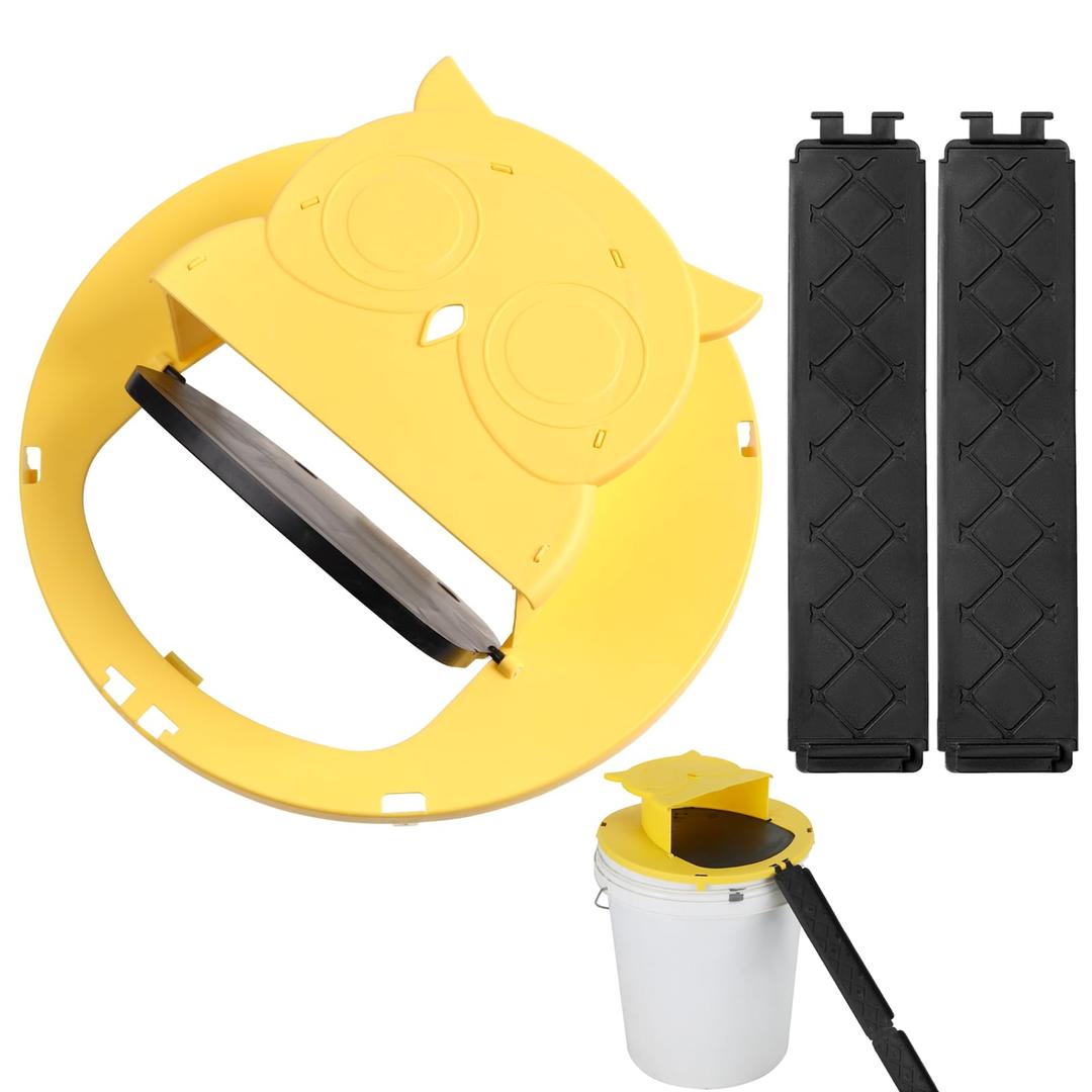 Mouse Rat Trap Bucket,5 Gallon Mouses Rat Traps Indoor for Home,Reusable Mouse Catching Tool-Owl Style, Bucket Lid Rat Traps Indoor Outdoor[5 Gallon Buckets is NOT Included]