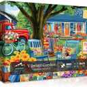 PICKFORU Nature Flower Jigsaw Puzzle - 1000 Pieces, Spring Plant & Floral Scenery, Dog & Cat Themed, Challenging for Adults