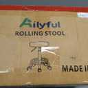 500lb Heavy Duty Rolling Stool with Wheels, Adjustable Drafting Stool