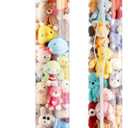 2 Pack Stuffed Animal Storage Tube - Clear 60 inch Large Vertical Toy Organizer, PET Transparent Display Holder for Plushies, Stuffed Animals Zoo for Playroom, Living Room, Bedroom (Pink)
