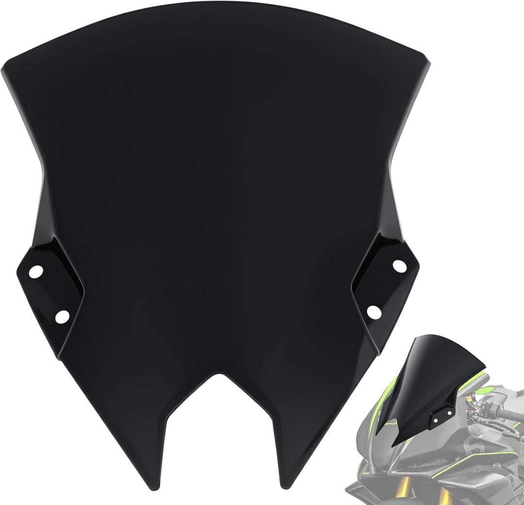 Windshield Compatible with Kawasaki NINJA500 SE 2024 2025 Motorcycle Windscreen Accessories Wind Deflector Protector Fairing Windshields Deflectors, 15" Black