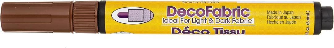 Uchida 222-C-6 Marvy Deco Fabric Fine Point Tip Marker, Brown