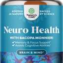 Nootropic Brain Supplement for Memory and Focus Support - Vitamins for Mental Support & Clarity with Bacopa Monnieri, VIT A, B6, Riboflavin, Niacin, Thiamin & Folate - Cognitive Complex - 90 Count, exp date 04/2029