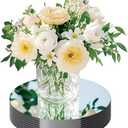 20 Pack Round Mirror Centerpieces for Tables, No Glass AcrylicCircle Mirror Table Centerpieces Mirror Tray Candle Plates for Wedding Table DecorationChristmas Home Decor (8inch)