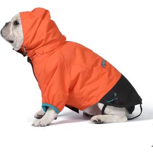 Orvis Dog All Season Trekker 3-in-1 Coat for Dogs, Size Extra Large; Orange High Visibility All Weather Dog Coat with Raincoat & Fleece Vest that Can Be Worn Separately or Together; Removable Hood, X-Large, Orange