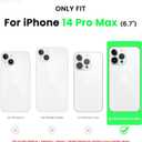 ORNARTO Vortuxe for iPhone 14 Pro Max Case 6.7" | 2X MIL-STD Drop Protection | Compatible with MagSafe | Sleek Aesthetic Liquid Silicone Phone Cover - Hot Pink