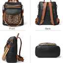 Shrrie Backpack Purse for Women Fashion Leather Backpack Purse Designer Travel Backpack Convertible Shoulder Bag with Wristlet
