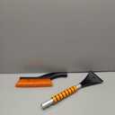 EcoNour 27" Aluminum Ice Scrapers for Car Windshield | Car Snow Scraper Window and Snow Brush with Ergonomic Foam Grip Winter Accessories (Orange)