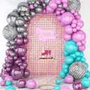 HOUSE OF PARTY Disco Balloon Garland Kit 96 Pcs Latex and Holographic Foil Balloons with Disco Foil Balloons for Birthday, Bachelorette, Last Disco Party Decorations