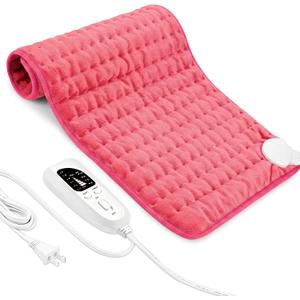 Electric Heating Pad with 6 Heat Settings, Auto Shut Off, Dry Electric Heating for Back Neck Knee Arms Legs Shoulder Heat Pads for Christmas Birthday Father Mother's Day, 24"x12"