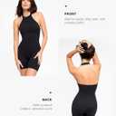 Popilush Workout Rompers for Women Built in Shapewear Summer Jumpsuit Unitard Bodysuit Halter Neck Backless Tummy Control Jumpsuits, Small, Black