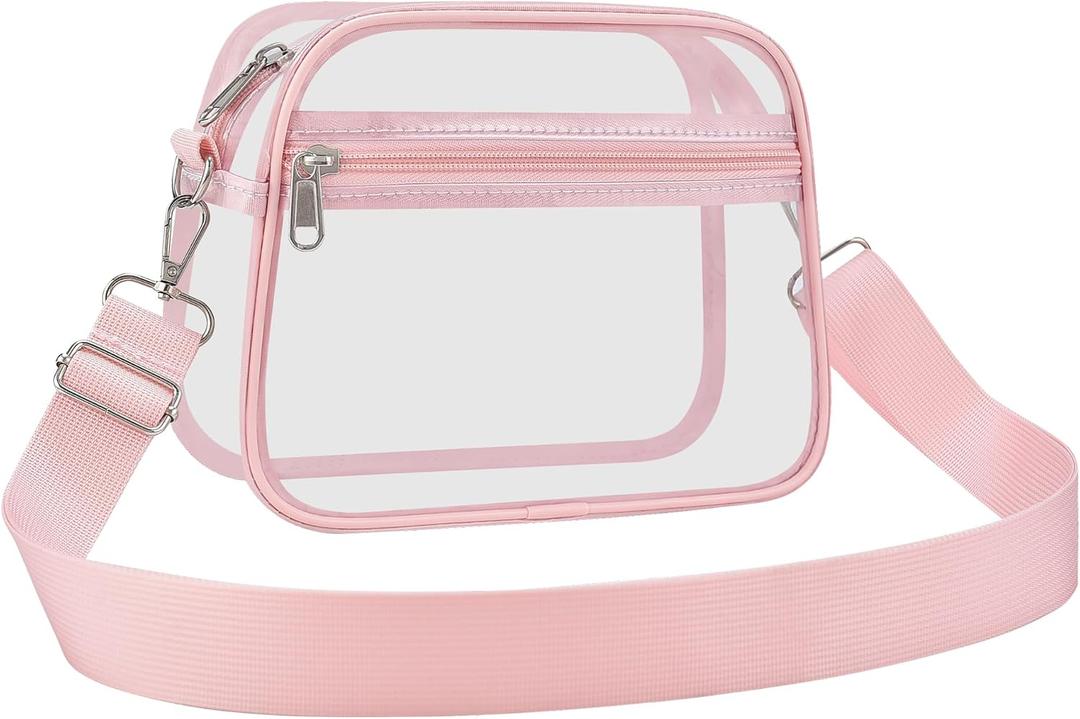 Busiuw Clear Bag for Stadium Events - Stadium Approved Small Mini Clear Purse, Men's Shoulder Bag for Sports Concerts