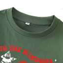 Toddler Boy Girl Christmas Shirt Dancing Santa Claus Long Sleeve T-Shirt Kids Xmas Gift Holiday Song Fall Clothes (5-6 Years, Green)