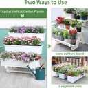 Oliz Planters for Outdoor Plants 3 Tiers Vertical Raised Garden Bed Freestanding Elevated Planter with Planter Tray for Indoor and Outdoor Strawberry, Herb, Flower, and Vegetable Planter