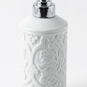 Soap Dispenser, Press Dispenser Bottle Ceramic Embossed Bathroom Lotion Shower Gel Shampoo Empty Bottle Press Bottle Hand Soap Dispenser