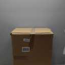 Amazon Basics Rectangular Commercial Office Wastebasket, Easy to Clean, Lightweight, 10 Gallon, Blue, Recycle Logo