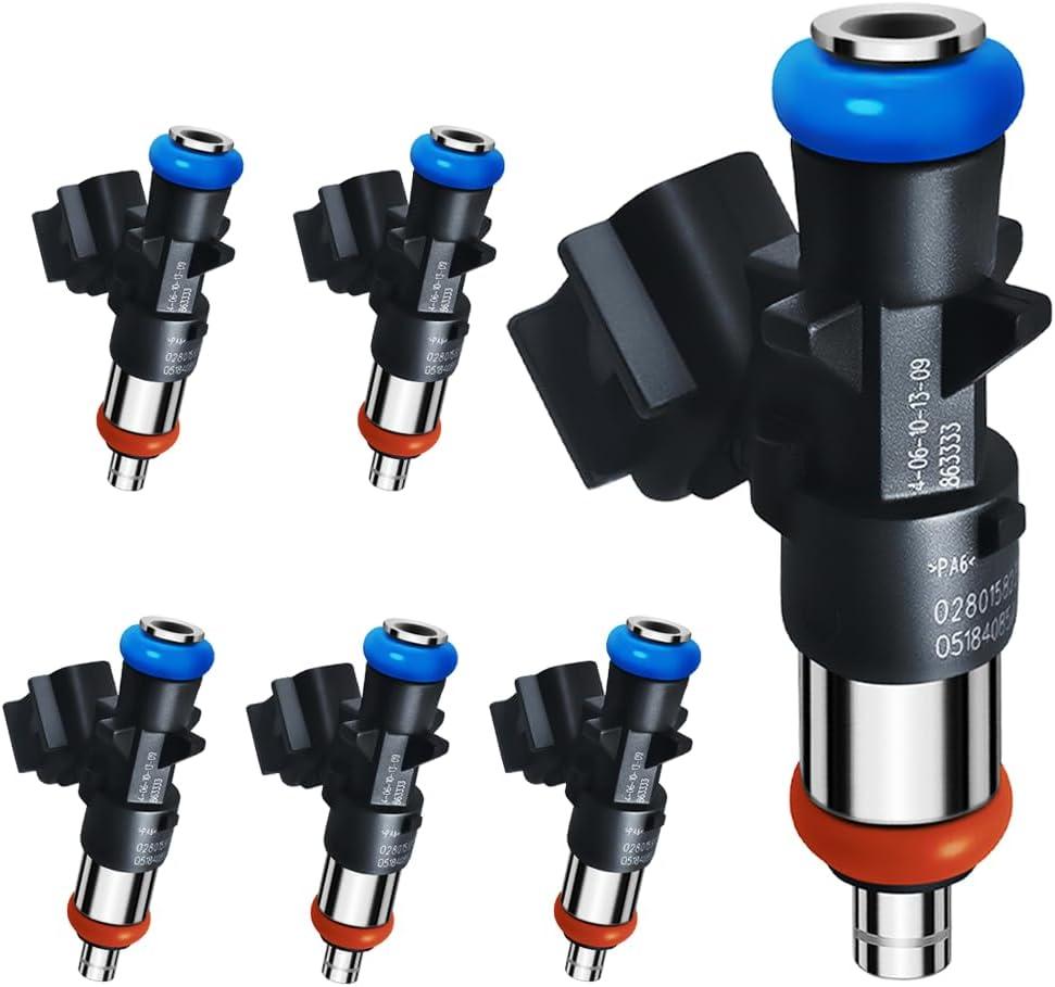 Set of 6 Upgraded 0280158233 Fuel Injectors Fit for Jeep: Wrangler/Grand Cherokee, For Dodge: Grand Caravan/Journey/Charger, For Chrysler: 200/300/Town & Country, V6 3.6L 2011-2019