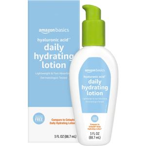 Amazon Basics Hyaluronic Acid Face Lotion, Hydrating, 3 Fluid Ounces (1-Pack), Perfect for Daily Use