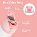 Replacement Lid for Owala Freesip,Compatible with Owala Cup 16oz 24oz 32oz 40oz,BPA-Free,Leakproof Cap Water Bottle for Owala Bottles with Two Stoppers and Two O Seal Rings, Pink