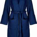 No Brand Muslin Unisex Bathrobe Women & Men, 100% Cotton Kimono Lightweight Robe | Long Robes Soft, Absorbent, Spa robes No Size