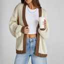 Cakulo Womens Oversized Chunky Cardigan Sweaters Open Front Long Cardigans Fall Coatigan 2025 Knit Sweater Coats