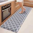 WISELIFE Anti Fatigue Floor Mat - 4/5 Inch Thick Kitchen Mat Non Slip Waterproof Heavy Duty Ergonomic Comfort Mat Durable for Home, Office, Sink, Laundry,(22" x 72", Grey)
