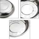 7.64 Inch Stainless Steel Round Plate, Dinner Plate Dish, Pack of 6