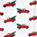 Hudson Baby Unisex Baby Silky Plush and Coral Fleece Blanket, Christmas Tree Truck, 30x36 inches