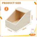 Maxcheck 1 Pack Wood Rabbit Nesting Box, 18x12x12 Inch Wooden Hutch Hideout for Breeding, Natural Burrow Den Alternative for Rabbits & Small Animals