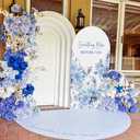 Something Blue Before I Do Bridal Shower Wedding Party Arched Stand Cover Chiara Background,Dust Blue Elastic Spandex Fabric,Durable Washable (G4372,4x7.2ft (W*H))