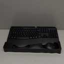 Wireless Keyboard and Mouse Combo, 2.4G Full Size Wave Keys Ergonomic Keyboard with Wrist Rest and 3-Level DPI Adjustable Wireless Ergonomic Mouse for Windows, Mac OS Desktop/Laptop/PC(Black)