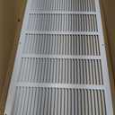 HVAC Premium 26'' x 14'' [Duct Opening] Flat Stamped Steel Return Air Grille - Sidewall and Ceiling - HVAC Vent Duct Cover - White [Outer Dimensions: 27.75''w X 15.75''h]