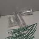 50 Pack 16 oz Clear Plastic Cups with Lids and Straws Disposable Iced Coffee Cups Round Bottom To carry Cup for Coffee Smoothie Cold Drinks Juice Milkshake Tea (Green)