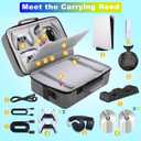 Hard Shell Carrying Case for PS5, PS5 Pro, Travel Protective Bag Suitable for Playstation 5 Digital Edition, Console, Controllers, Headset and Gaming Accessories, Grey, 17" X 10" X 10.5"