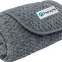 PetAmi Waterproof Dog Blanket, Leakproof Puppy Blanket for Small Medium Dogs, Furniture Sofa Couch Cover Protector, Fleece Pet Throw for Indoor Cat Kitten, Reversible Washable Soft Plush, 29x40 Gray